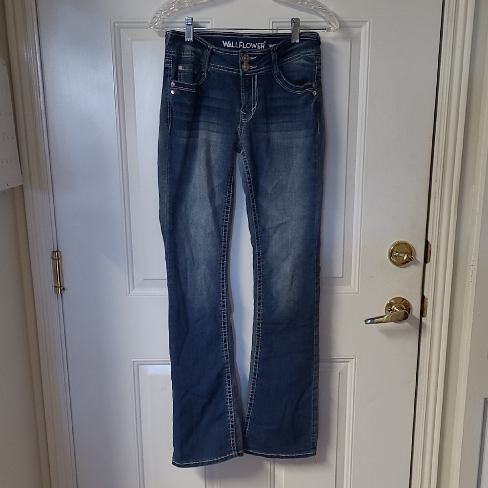 Wallflower Women's Dark Blue Straight Leg Jeans